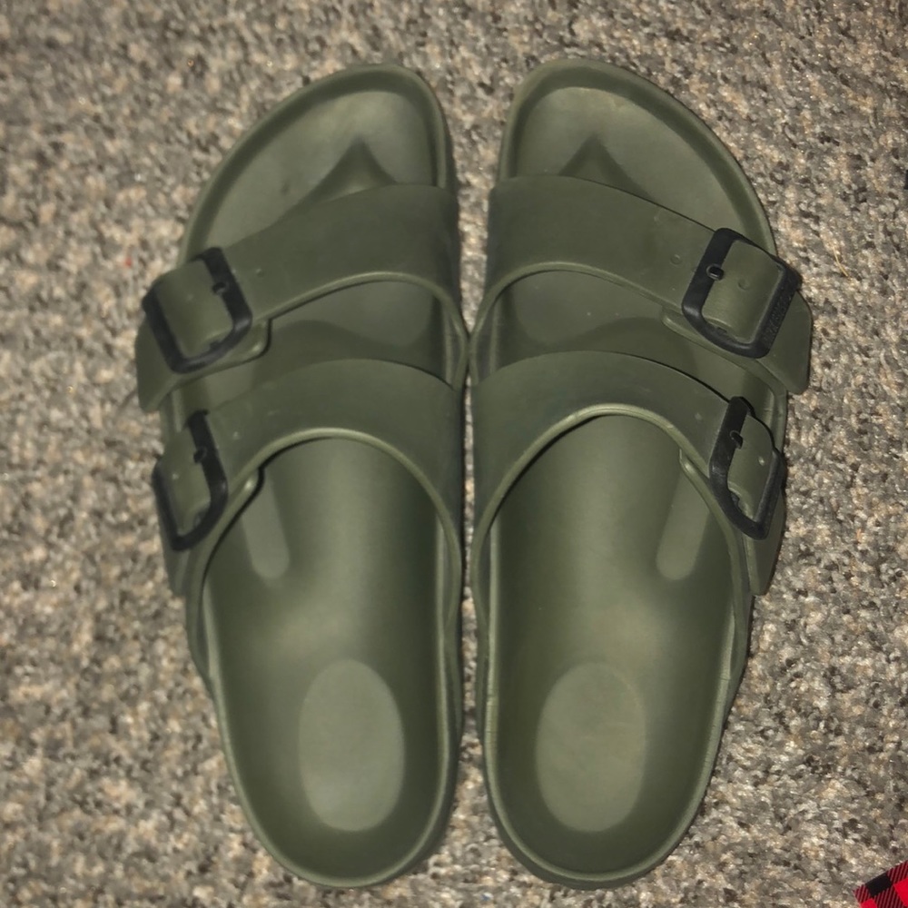 Moss green Birkenstocks